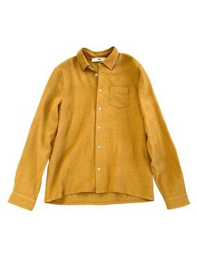 Séfr Men's Sz Medium Mustard Yellow Long Sleeve Shirt